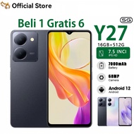 【Bisa COD】HP VIV0 Y27 ram 6/128GB SMARTPHONE original Garansi Resmi Handphone terbaru 2025 Layar 7.5