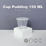 [25 PCS] Thinwall Pudding DM 150 ML Croffle Jam/ Sauce Cup Container/ Sambal/ Deemak R Cup/