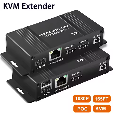 USB HDMI KVM extender splitter over Ethernet 1080P Extender HDMI USB KVM Extender splitter HDMI Loop