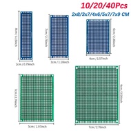 10-40pcs Universal Double Sided PCB Board 2X8 3X7 4X6 5X7 7X9 Cm FR4 Prototype Printed Circuit Board