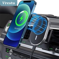 Qi Magnetic Wireless Charger Stand for iPhone 13 Pro Max Mini Magnet Suction Car Bracket 15W PD Induction Fast Charging Adapter