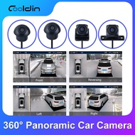 cooldin Universal 360° Surround View Car camera 360 degree Panoramic front rear left right cameras For Car GPS Stereo Player
