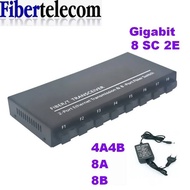 Gigabit Fiber Optical Switch 8 SC 2 1000M RJ45 Gigabit Ethernet Switch Media Converter 12V1.5A