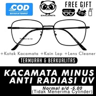 Anti-Uv Radiation Minus Glasses 6639 -0.50 S/D -5.00 Korea Box