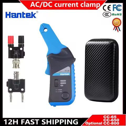 Hantek CC65 CC650 CC800 AC/DC Current Clamp Meter Transducer for Digital Multimeter Oscilloscope Pro