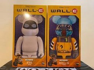 瓦力 伊芙 BE@RBRICK 400% 兩款一套合售WALL・E 迪士尼皮克斯庫柏力克熊