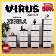 VIRUS KINGDOM PLASTIC WARDROBE 4 5 LAYERS MINIMALIST CLOTHES WARDROBE MULTIPURPOSE CABINET