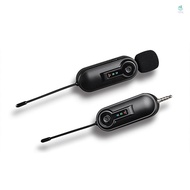 UHF Wireless Microphone Clip-on Mic 50M Effective Transmission Built-in Battery 3.5mm TRRS Plug with