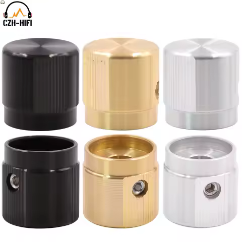 17x17mm Full Aluminum Knob for Audio Amplifier Potemtiometer Volume Control Guitar AMP Effect Pedal 