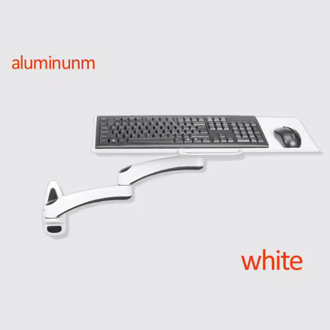 FE111W-M FE112W-M Aluminum 0-8kg 360 rotate clamp big keyboard WALL mount bracket with mouse long wh
