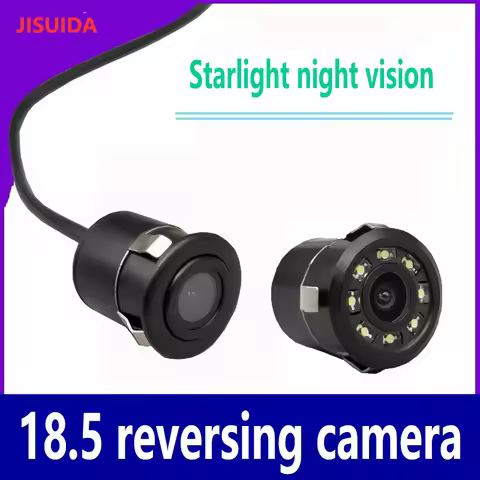 HD reversing camera starlight night vision 18.5 waterproof car rear camera 8 lamp style