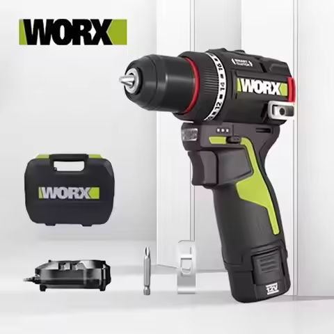 WORX WU135 Cordless Electric Drill 12V 50Nm 1800rpm Brushless Metalworking Smart Clutch