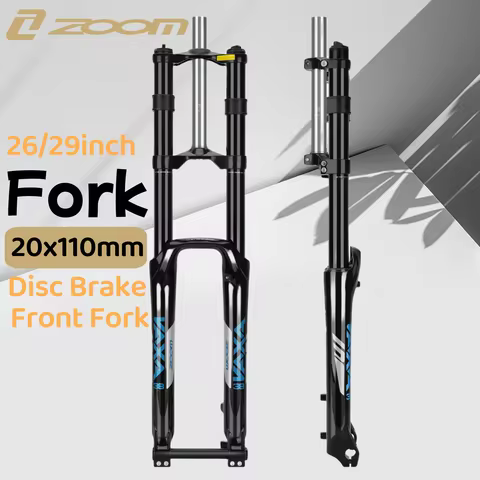 ZOOM Bicycle Suspension Front Fork 26/27.5/29Inch Disc Brake 20x110mm Aluminum Alloy For MTB Bicycle