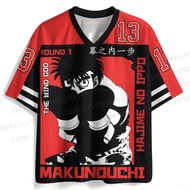 Men's New Makunouchi Ippo Jersey Boxing Graphic Round 1 Label Short Sleeve Hajime No Ippo The Wind G