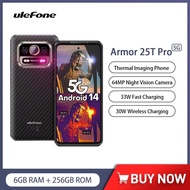 【24h Free ship selangor】Ulefone Armor 25T Pro 5G Rugged Smartphone Android 14 6GB+256GB Thermal Imag