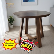 Top Range Furniture Solid Mindi Wood Lamp Table Side Table Living Table Round Table Madera Oak