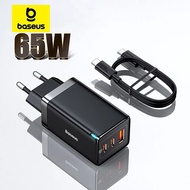 Baseus 65W GaN Charger Quick Charge 4.0 3.0 Type C PD USB Charger Portable QC4.0 3.0 Fast Charger Fo