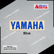 stiker cutting reflektif nyala yamaha nmax rx king fazzio motor music - blue panjang 10 cm