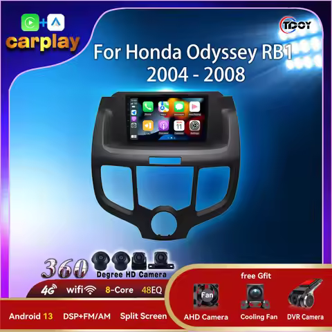 Radio Car Stereo For HONDA Odyssey (RB1/RB2) 2004 - 2008 Android Auto Wireless Car Radio 8Core wifi 