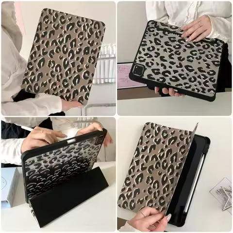 With pen slot For iPad Air Pro 11 12.9 13 M4 M2 2024 Case 9.7 10.2 5th 6th 7th 8th 9th 2022 10th Gen