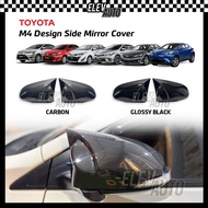 TOYOTA Series M4 Side Mirror Cover Carbon Black Vios Yaris Altis Camry Accessories Bodykit Trim 2019