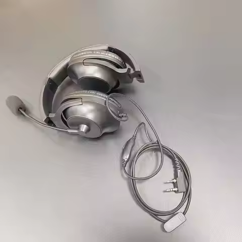 Two Way Radio Overhead Headsets, Headphones with Boom Mic, Compatible with Baofeng 2 Pin, UV-5R Puxi