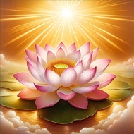 Lucky Sticker Buddha Light Lotus Flower Wall Sticker Removable Self-Adhesive Lotus Sticker Home Deco
