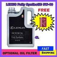 LEXUS Fully Synthetic Engine Oil 5W40 (4L) FREE Motor Flush and option Oil Filter  (KEDAILAMBO)