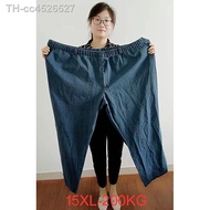♈ outono calças de brim masculinas plus size 14xl 15xl soltas elasticidade estiramento grande tamanho casual trouerse 200kg 68 70 80 azuis