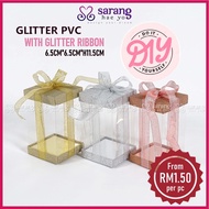 [10PCS] Glitter Box Door Gift Goodies Coklat Gula Gula Kotak Bekas Kaca Cenderahati Kenduri Perkahwinan
