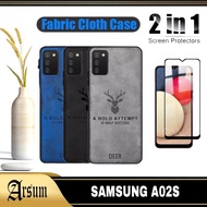 Case DEER Samsung A02S A03S M02S M03S 2021 Softcase Motif Jeans Casing Handphone Free Tempered Glass