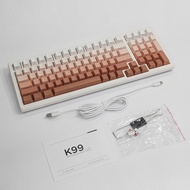 ZIFRIEND K82/K99 Gradient Keyboard Mechanical mekanikal Hotswap White Light Side Printed Gaming Keyboard Red Switch