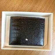 萬寶龍鱷魚皮夾（黑褐)103406