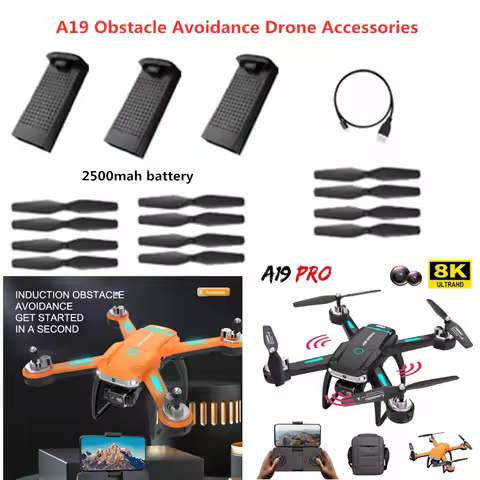 A19 GPS RC Drone Accessories 2500mAh Battery Propeller A19 Drone Battery A19 Pro Obstacle Avoidance