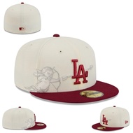 Classic Los Angeles Dodgers Fitted Hat ‌Baseball Team Cap Non-adjustable Full Close Fit Caps 59FIFTY