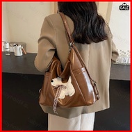 B4 Korean Sling Bag for Woman Large Capacity School Shoulder Bag Work Office Commute Leather Bag 4B
