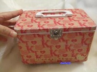 出清 八成新 日本SANRIO KITTY 粉紅色造型收納盒(971)*2002年(已絕版)
