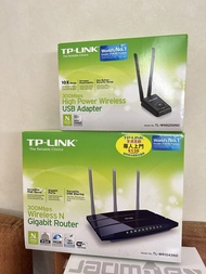 TP-Link WiFi 發射與接收 ： Gigabit Router+無線 USB 網絡卡