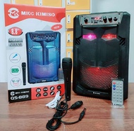 MKC 8.5 Inch Portabel Speaker Bluetooth QS 889 Free Microphone Wireless