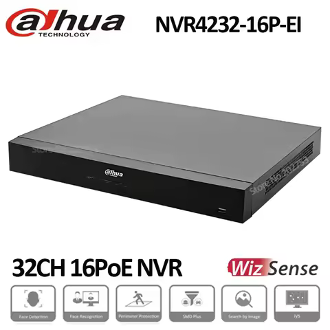Original Dahua NVR4232-16P-EI 32CH 16PoE WizSense Network Video Recorder 32 Channels NVR Security Fa