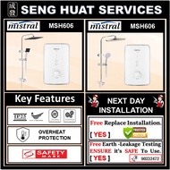 🛠️🛠️ FREE REPLACEINSTALLATION 🛠️🛠️ MISTRAL MSH606 INSTANT WATER HEATER WITH CLASSICLA CHROME  RAIN S