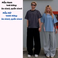 Boxy Form Stretch Denim T-shirt with 3 Stripes (A8)