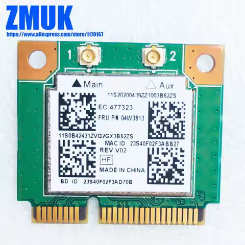 RTL8723BE 1x1BGN+BT WLAN Card For ThinkCentre M73 M83 M93P M93Z EDGE E440 E540 Series,P/N 04w3813 04