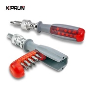 KIPRUN Ratchet Screwdriver,  180°angle Foldable Ratchet Screwdriver, With 10pcs Magnetic Screw Drive