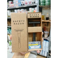 Safety Razor Steel, Black, Free 5 Razor Blades