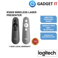 LOGITECH R500S LASER WIRELESS PRESENTER REMOTE USB + BLUETOOTH (GRAPHITE / GREY)(910-006521 / 910-00
