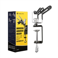 Nasedal Universal Airbrush Holder Two-Brush Holder Clamp-on Table Stand with Universal Spray Out Pot