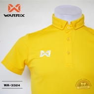 WARRIX เสื้อโปโล รุ่น bubble WA-3324 WA-PLA024 สีเหลืองโลโก้ขาว YW วาริกซ์ วอริกซ์ ของแท้ 100%