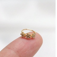 1PC Sterling Silver Flower Shape Shiny Clear Crystal Nose Ring Hoop Piercing Jewelry Body Pircing Fo