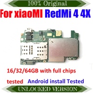 【Big-promotion】 Unlocked Global Frimware Mainboard For Redmi 4 4X Full Chips Circuits Fee Motherboar